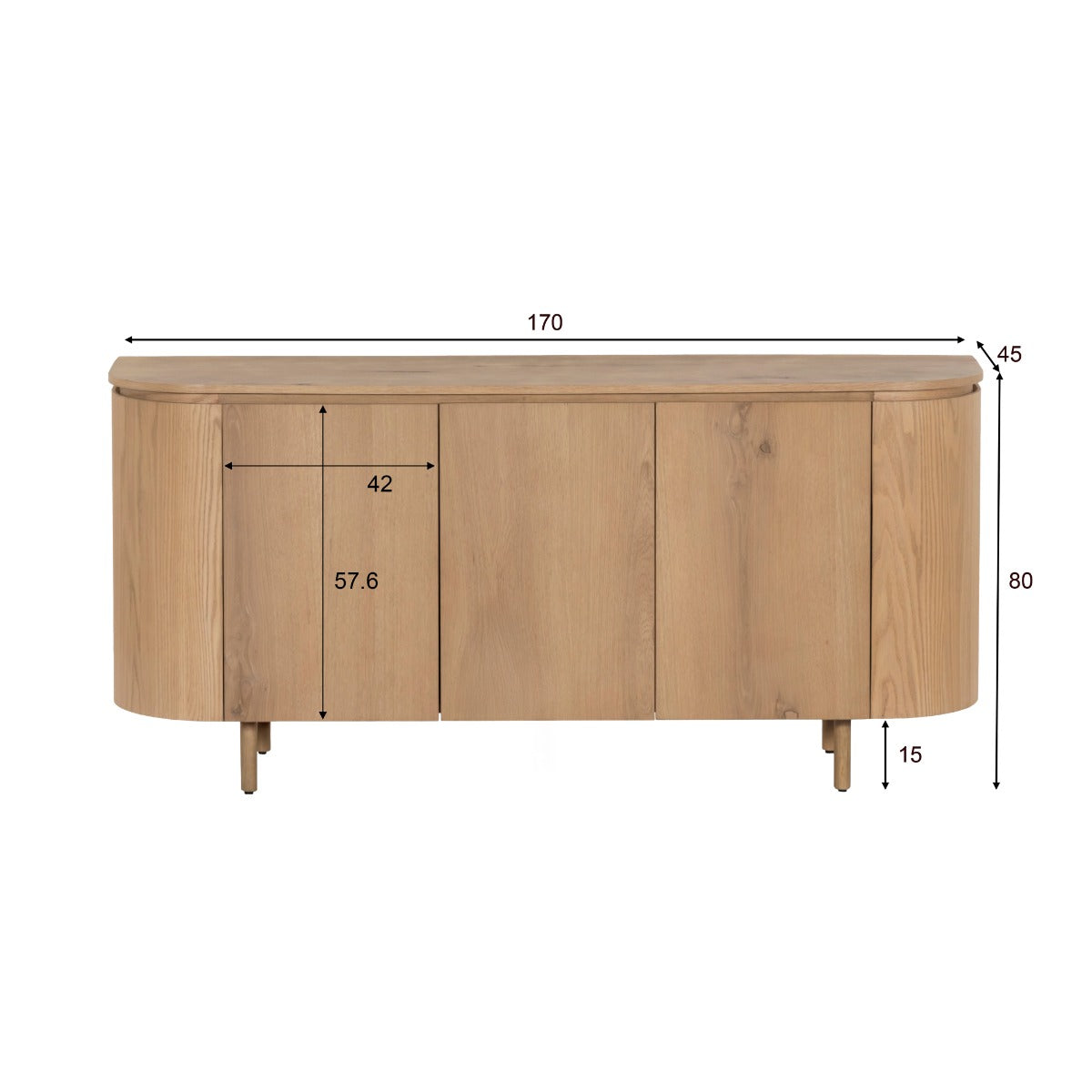 Dressoir Tobago | Eiken fineer