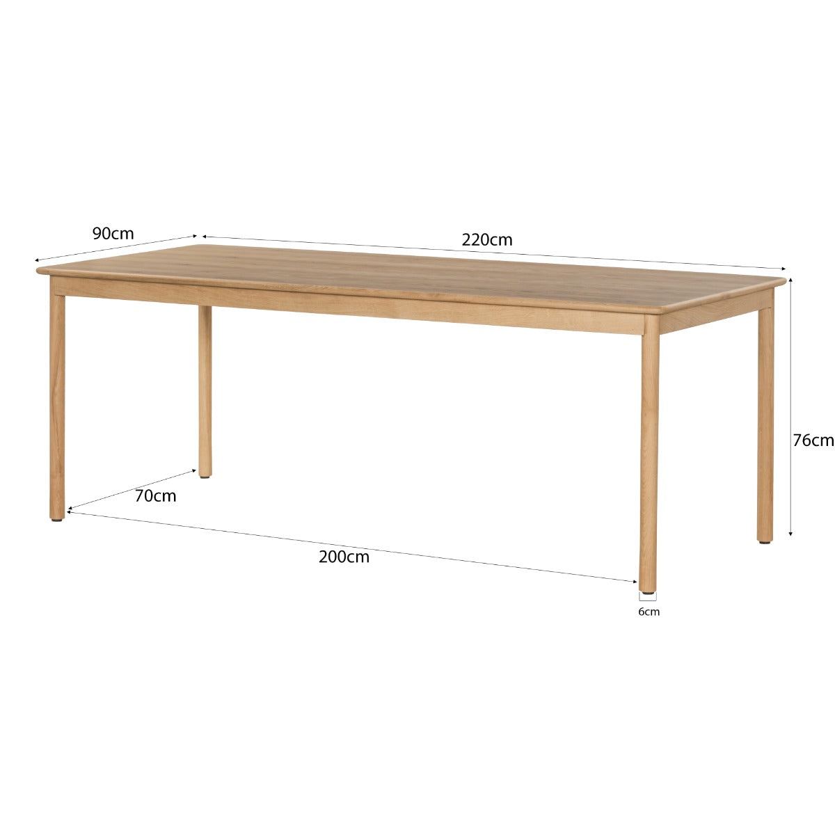 Eettafel Tobago | Eiken fineer