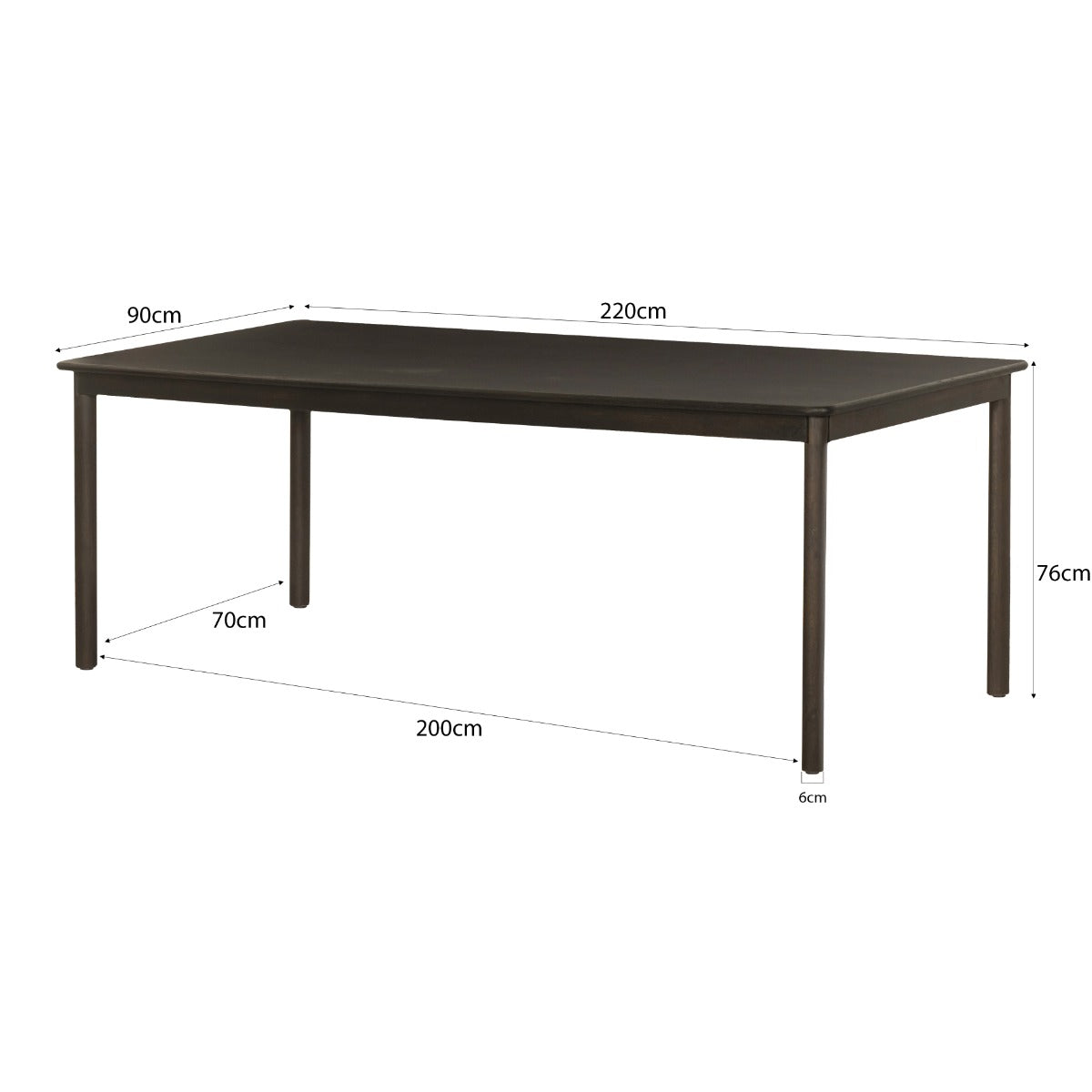 Eettafel Tobago | Bruin Eiken fineer