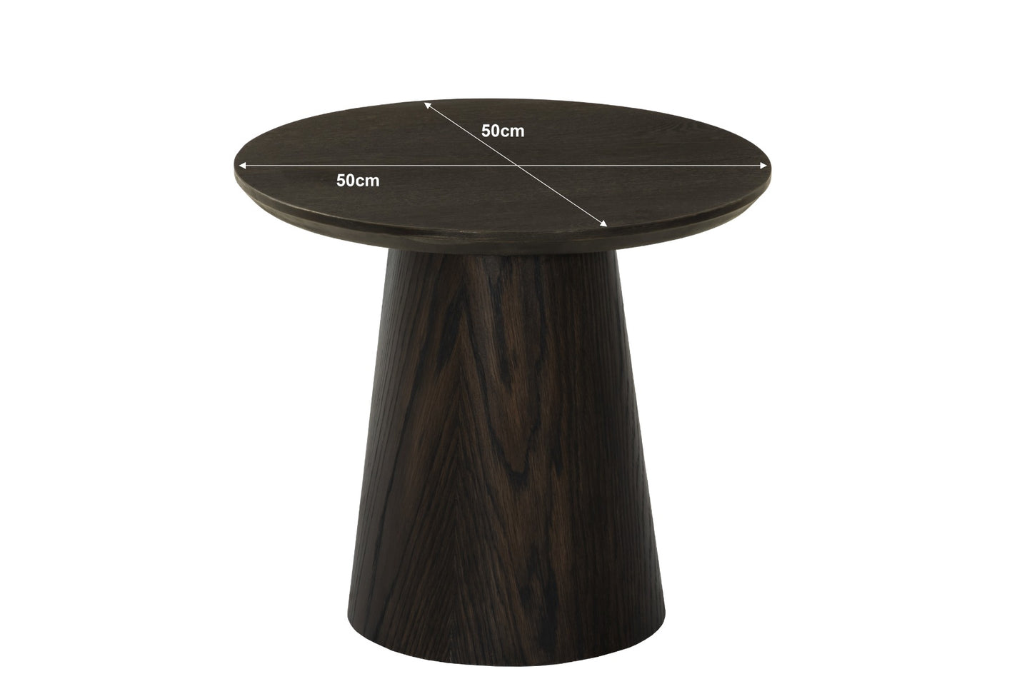 Bijzettafel Novero Rond | 50 cm | Espresso