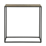 Haltafel Iron Metallic brons antiek, vooraanzicht op witte achtergrond
