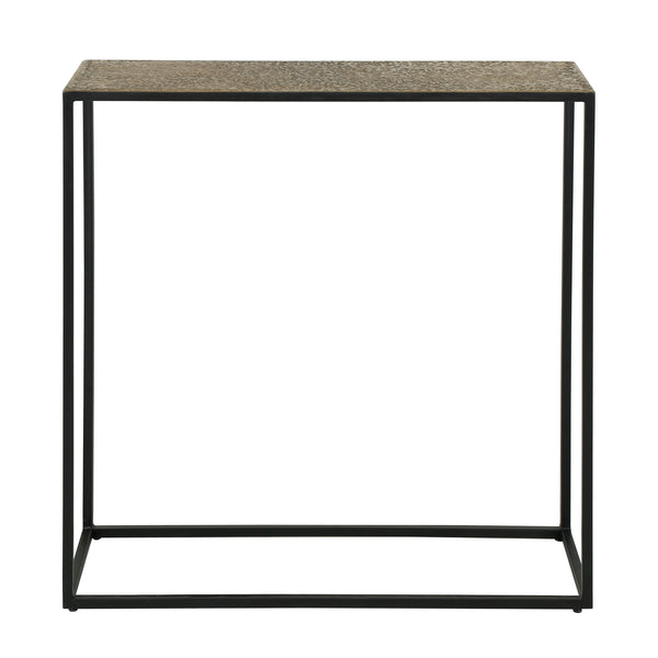 Haltafel Iron Metallic brons antiek, vooraanzicht op witte achtergrond