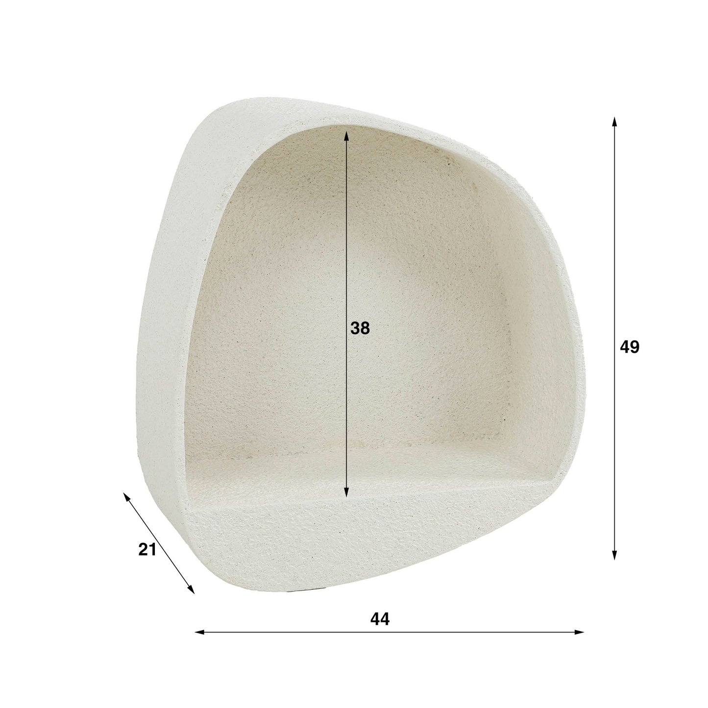 Wandschap Stone Druppel | Wit Marmer