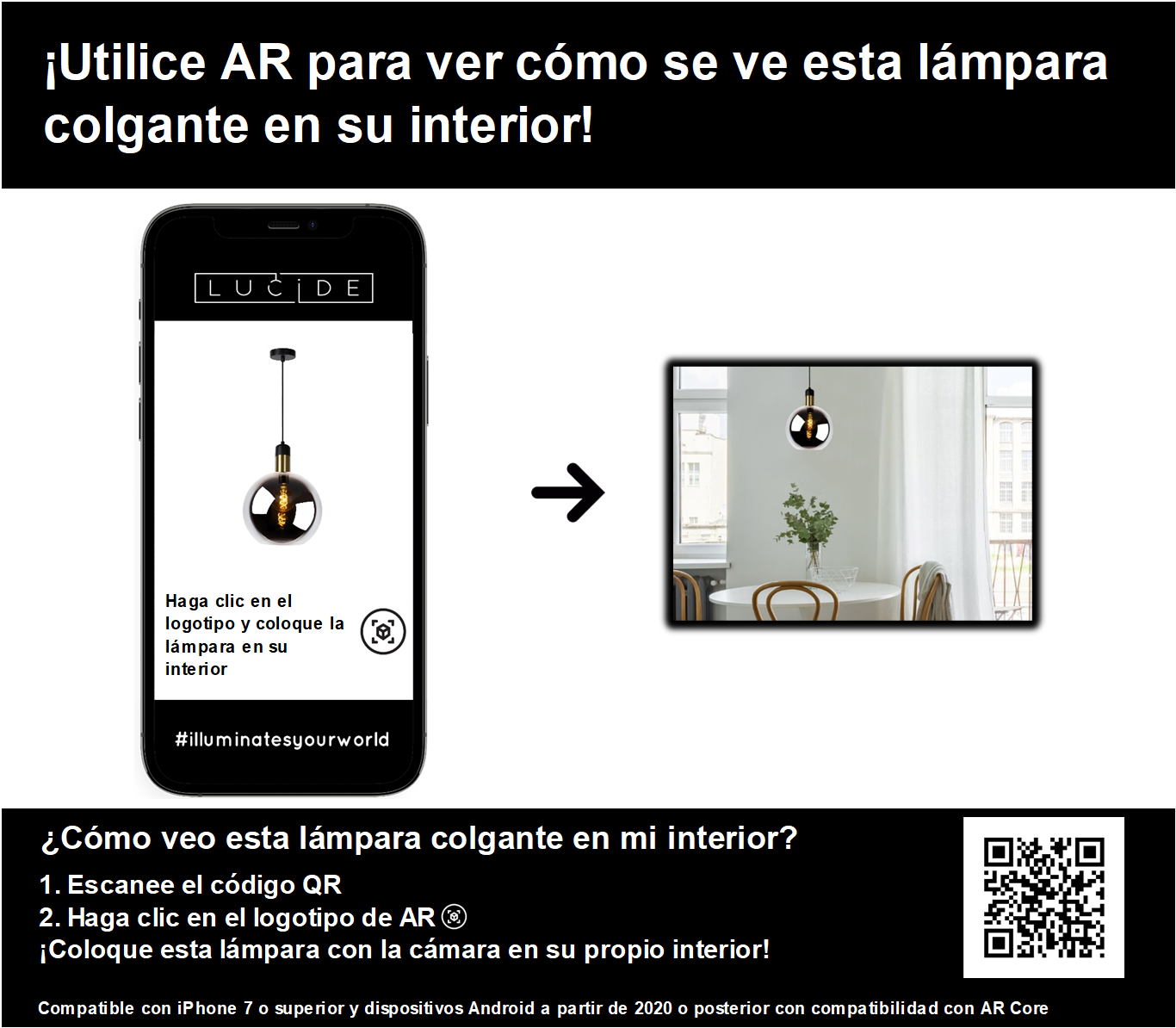 Hanglamp Julius | Ø 28 cm | E27 | Fumé