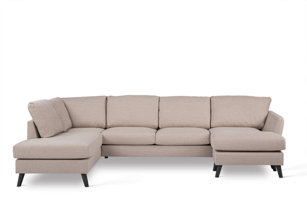 Hoekbank Emma | Poot Zwart | Beige Inari