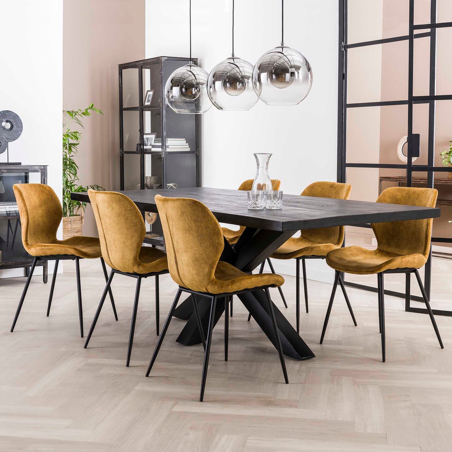 Eetkamerstoel Brandon | Velours Goud