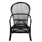 Loungestoel Nonna | Zwart Rotan