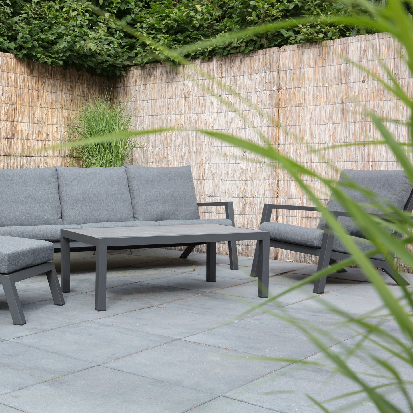 Tuinsalontafel Down Town / Ohio | Grijs Keramiek