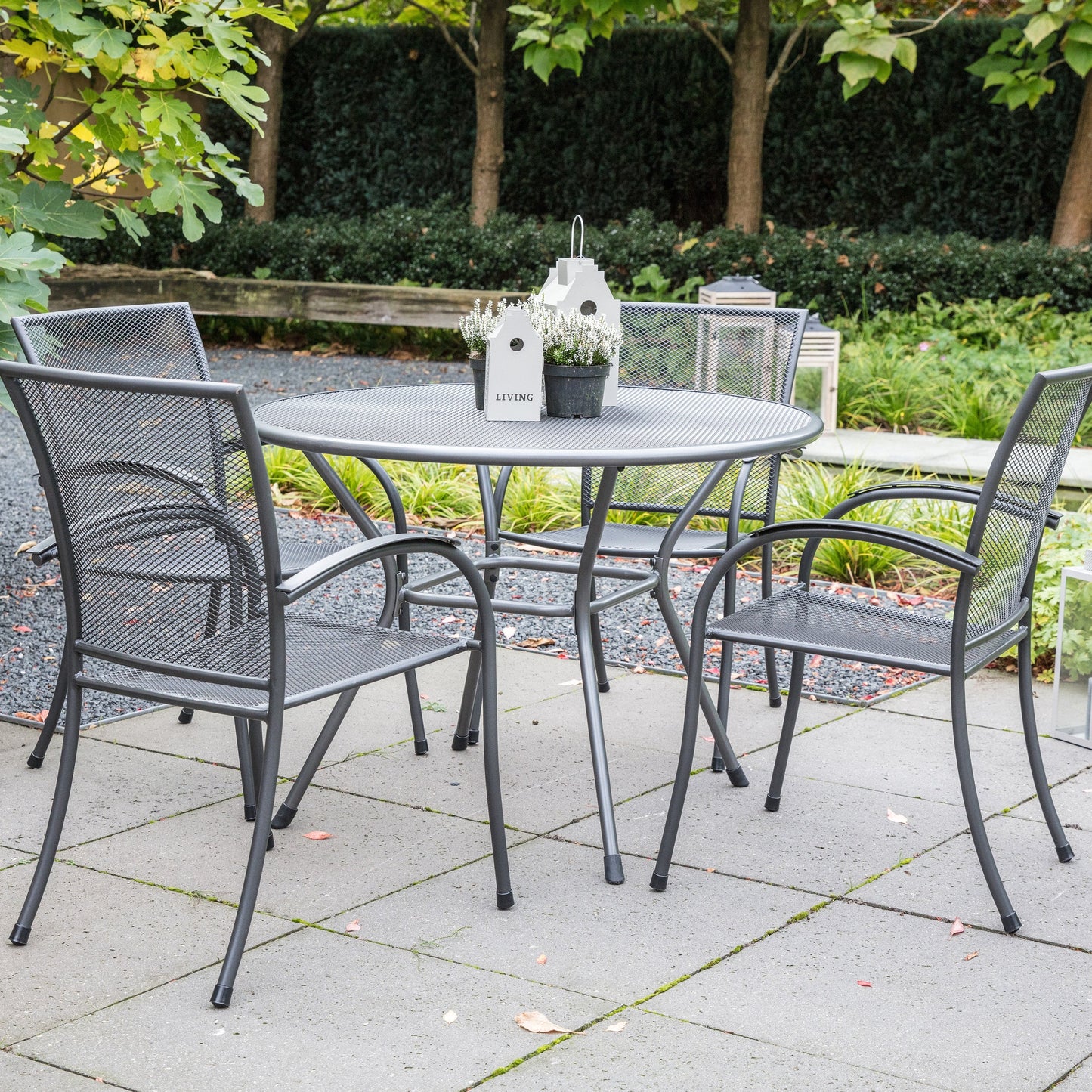 Tuintafel Nordic | Rond | Grijs Staal