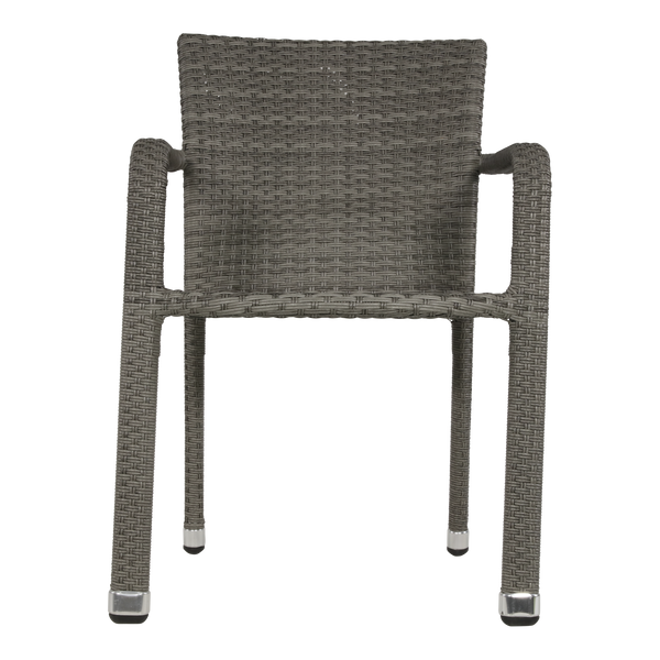 Stapelbare Tuinstoel Sol | Grijs Wicker