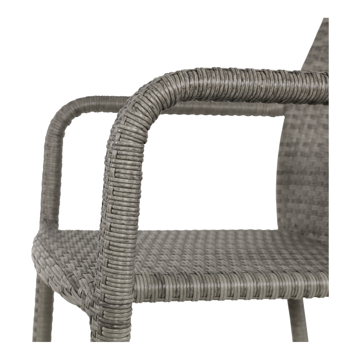 Stapelbare Tuinstoel Sol | Grijs Wicker