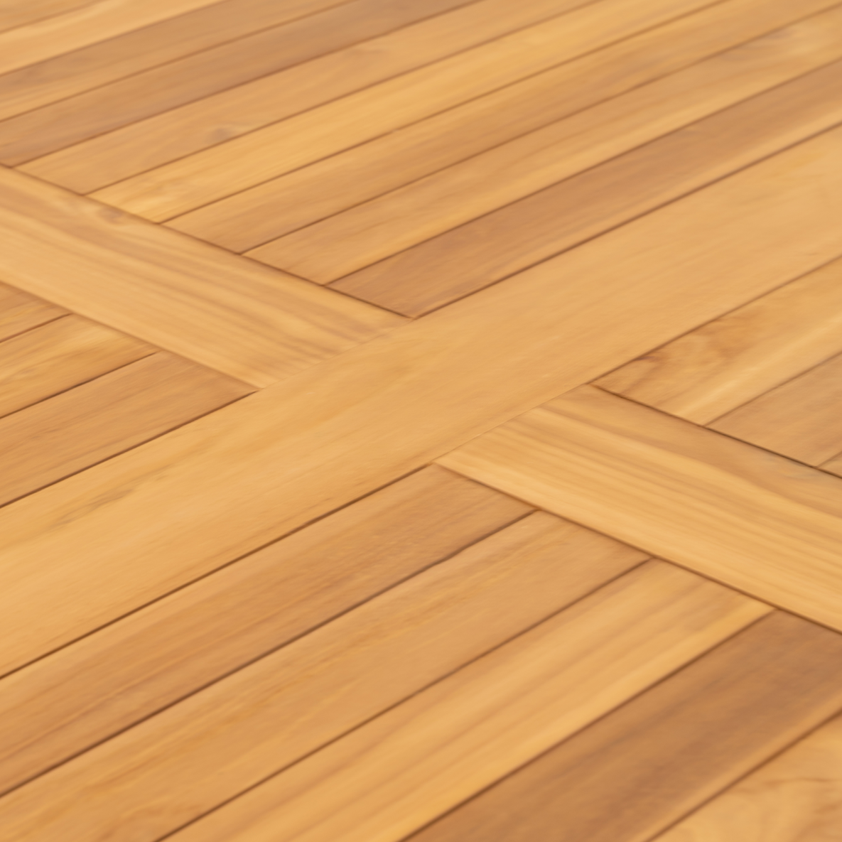 Tuintafel Maro rond naturel teakhout, detail van het materiaal