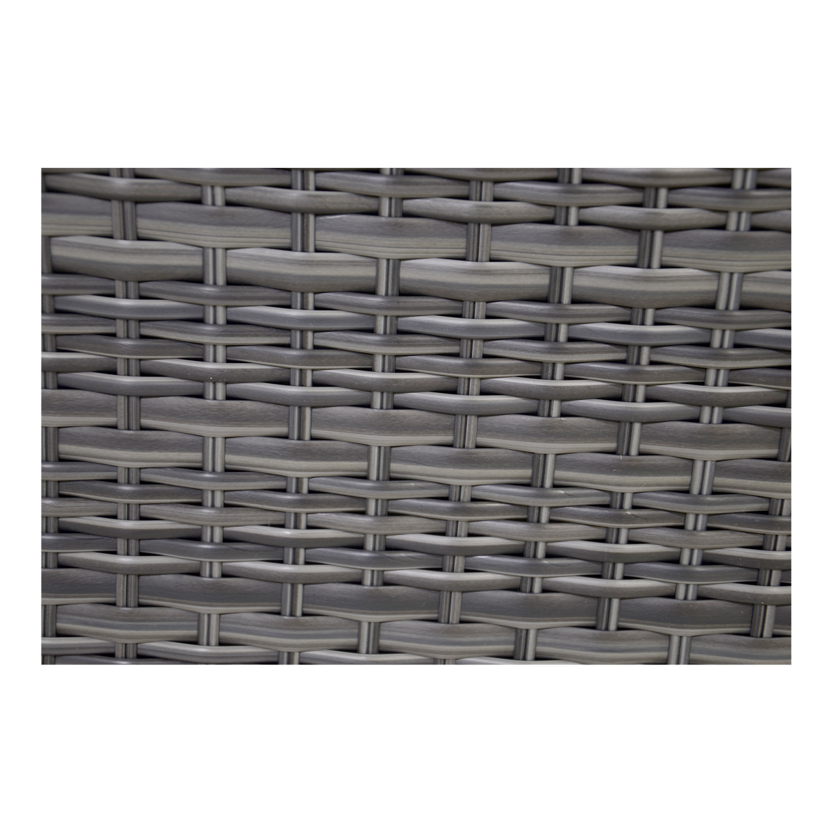 Loungehoekset Prato grijs wicker, detail van het materiaal