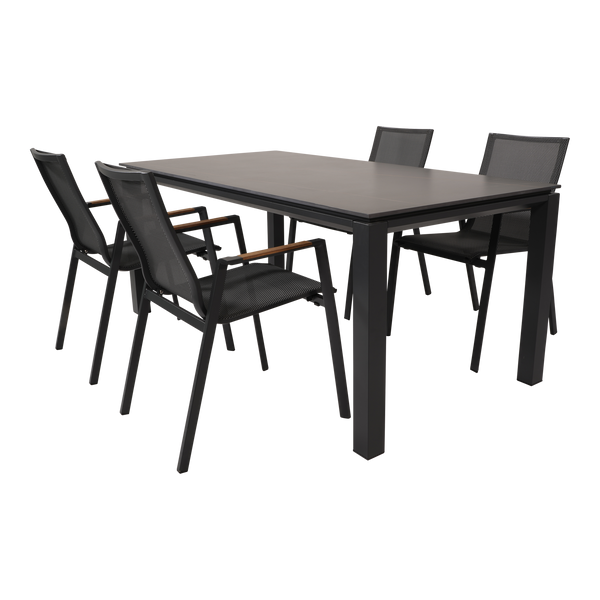 Tuintafel Monaco Negro | 180x90x74 cm | Zwart