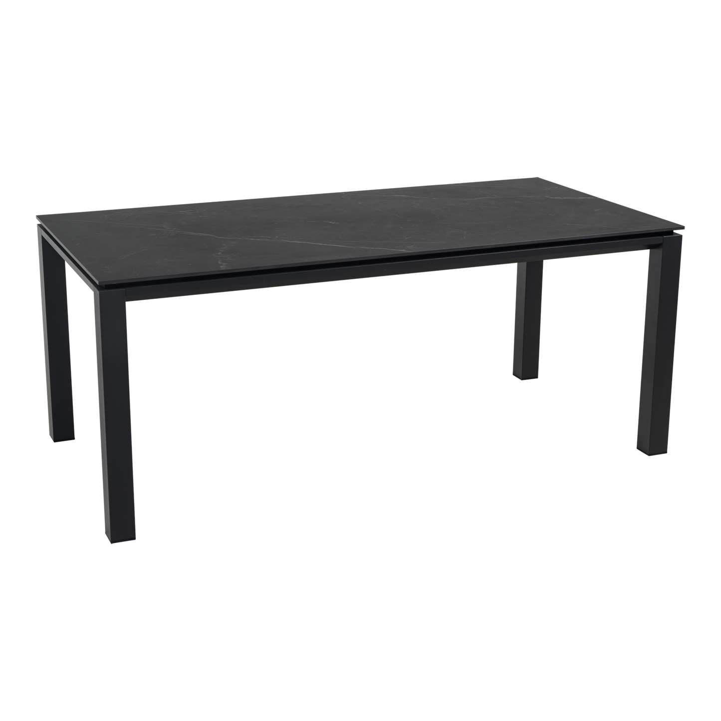 Tuintafel Monte Carlo Negro | 180x90x74 cm | Zwart Marmerlook