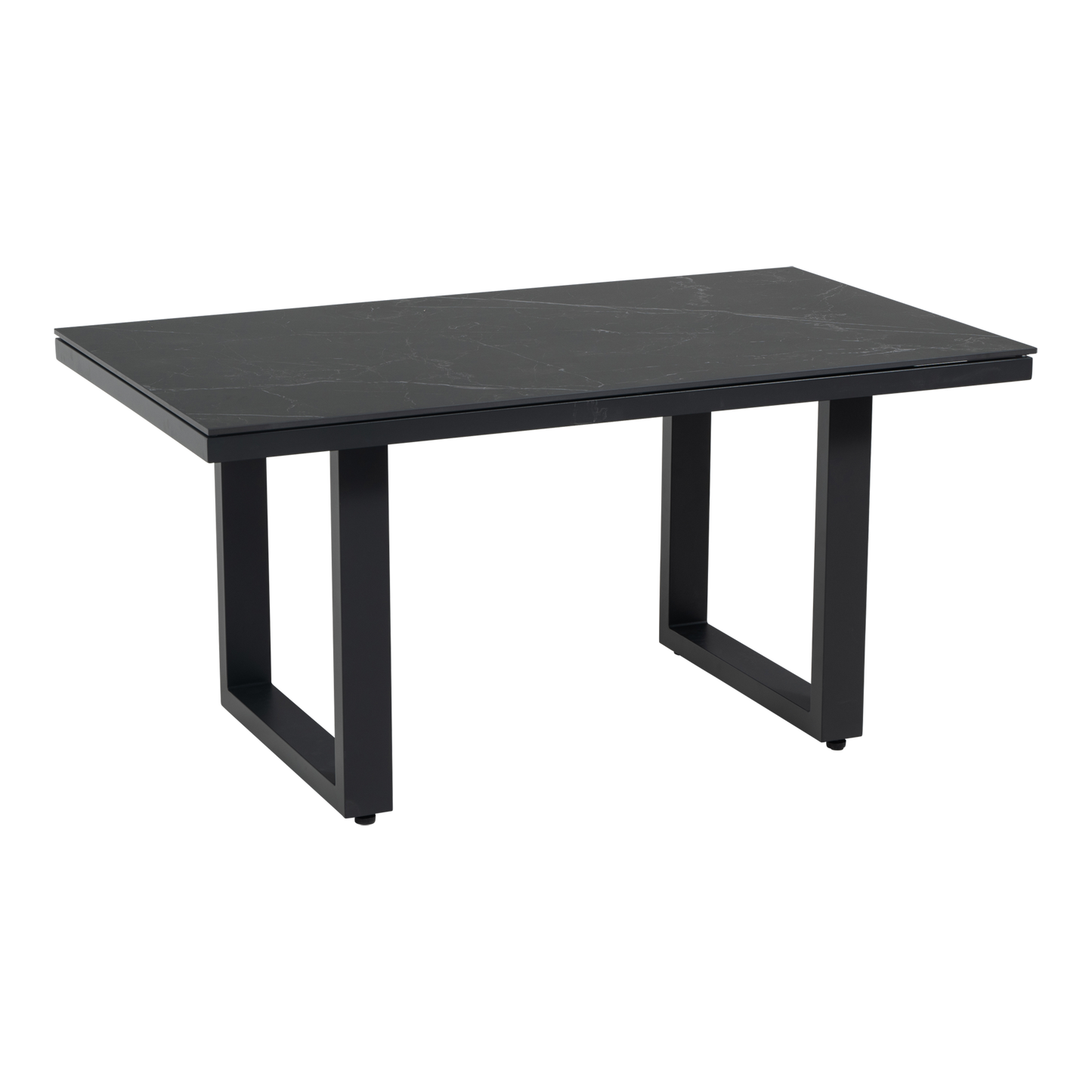 Tuintafel Monte Carlo Negro | 140x80x67 cm | Zwart Marmerlook