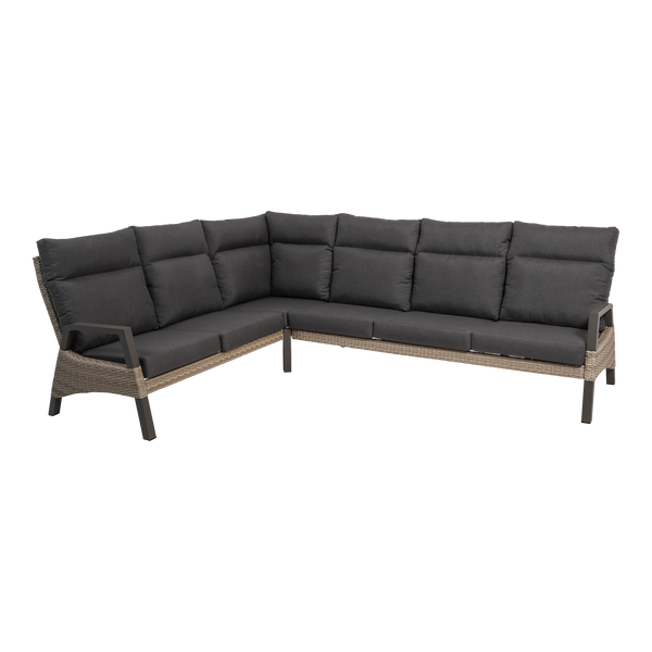 Lounge hoekset Treviso | Taupe Wicker