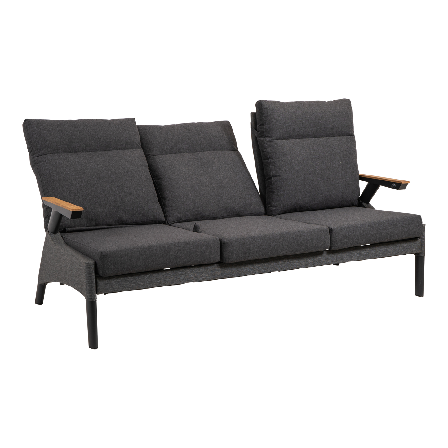 Loungebank Florence | Antraciet Textiel