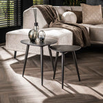 Bijzettafel Marcus | Set Van 2 | Zwart Keramiek