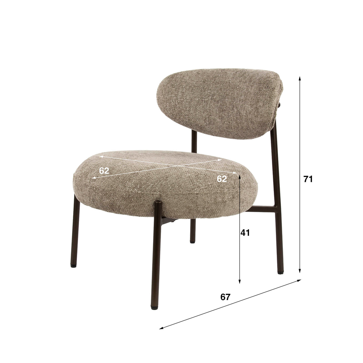 Fauteuil Folkert | Stof Zand