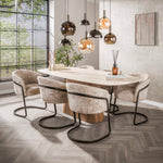 Eettafel Romano Centro | Deens Ovaal | Keramiek Travertin