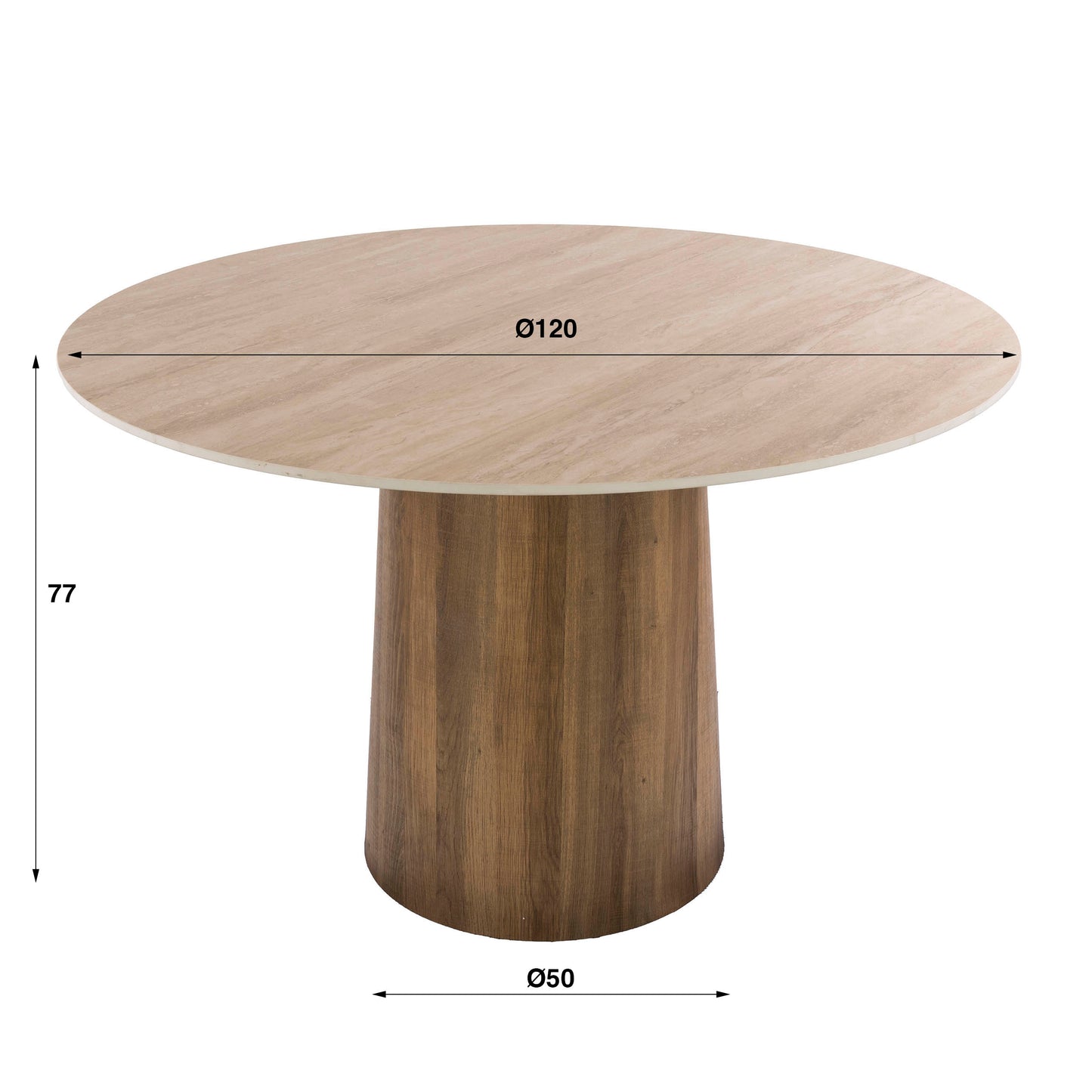 Eettafel Romano | Keramiek in Travertinlook