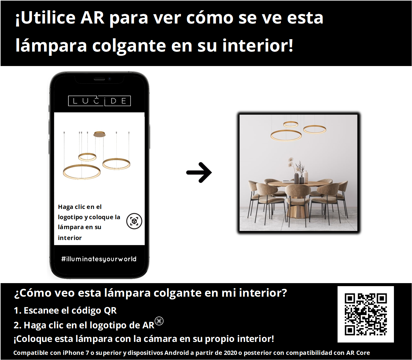 Hanglamp Vidal | 3 Lampen | Ø 78 cm | Goud