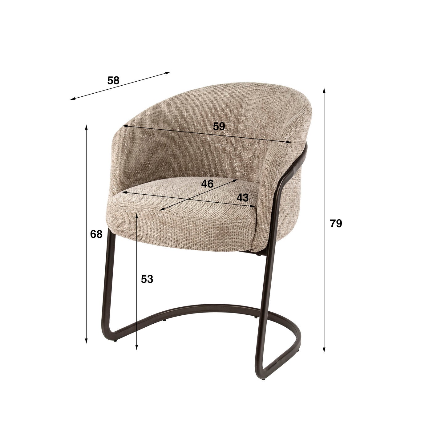 Eetkamerstoel Sway | Hoven zand