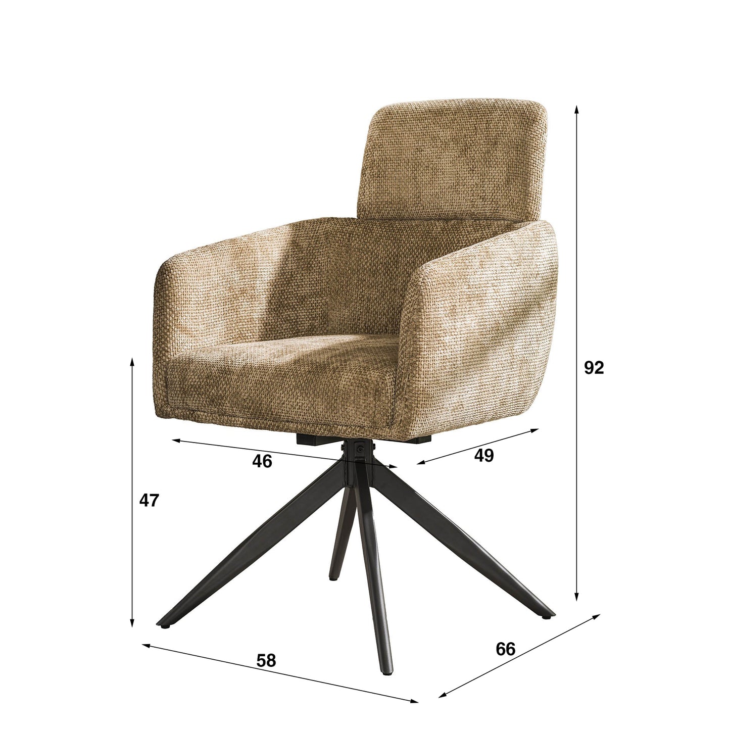 Eetkamerstoel Headrest | Gritt Zand | Magazijn leegverkoop