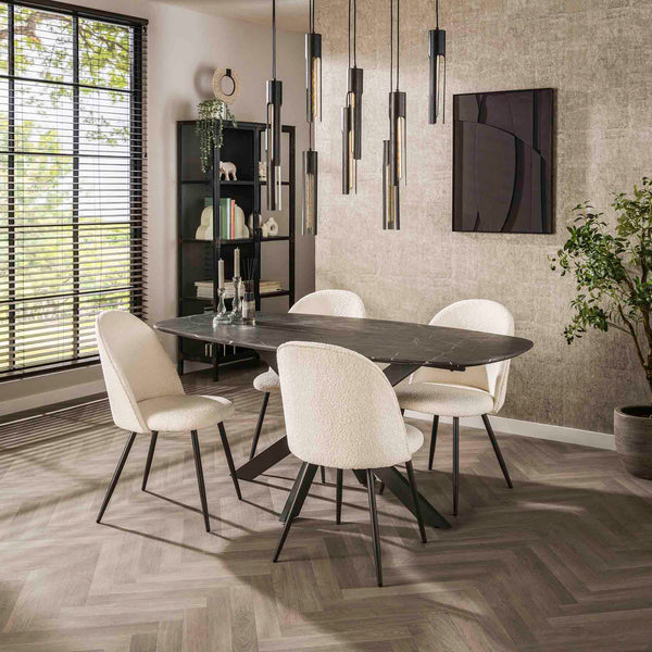 Eetkamertafel Swindon | Zwart Bruin
