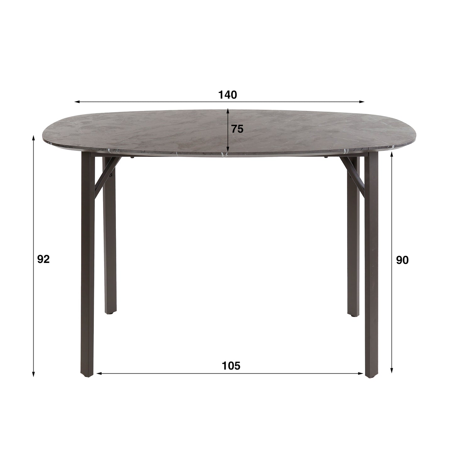 Bartafel Trails | Zwart Melamine