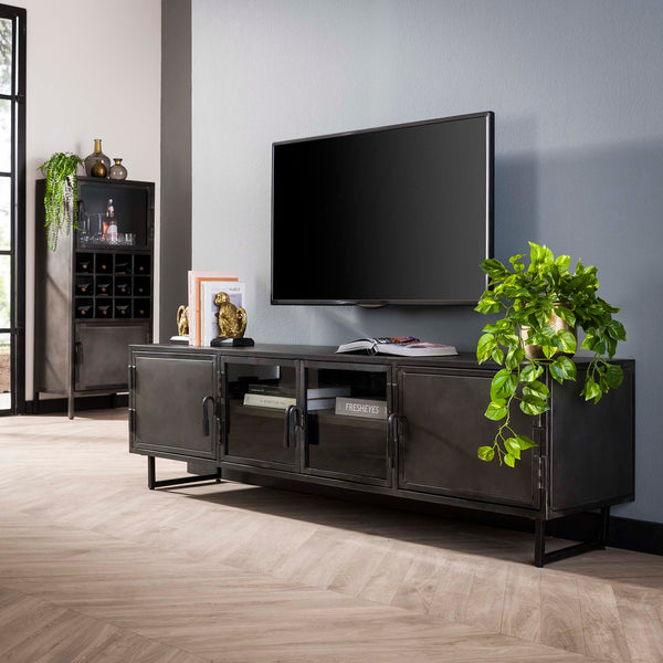 TV-Meubel Rift | Zwart Metaal