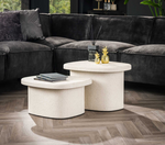Salontafel Set Lamar | Klein | Wit Marmer