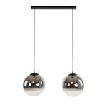 Hanglamp 2L Bubble Shaded rookglas, vooraanzicht op witte achtergrond