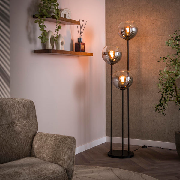 Vloerlamp Daro | Glas Grijs