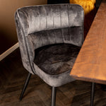 Eetkamerstoel Marth | Grijs Velvet