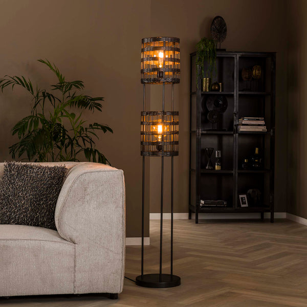 Vloerlamp Metal Blinds | Nikkel | Magazijn leegverkoop