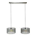Hanglamp Stringshade zwart nikkel, vooraanzicht op witte achtergrond