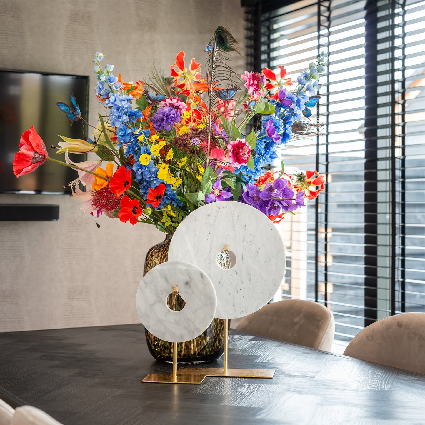 Eettafel Blackbone | Brass Rechthoekig | Zwart Eikenhout