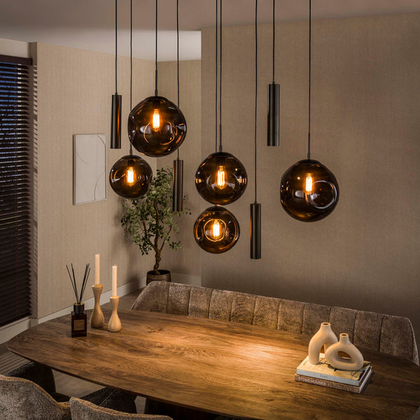Hanglamp Stellar Pendel | 9 Lichts | Sienna Bruin