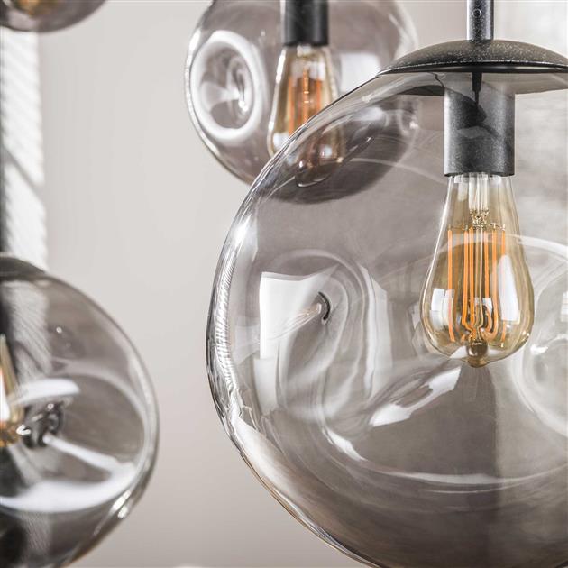 Hanglamp Stellar metaal grijs, detail van het materiaal