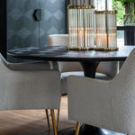 Eettafel Blax | Rond | Zwart Eikenhout