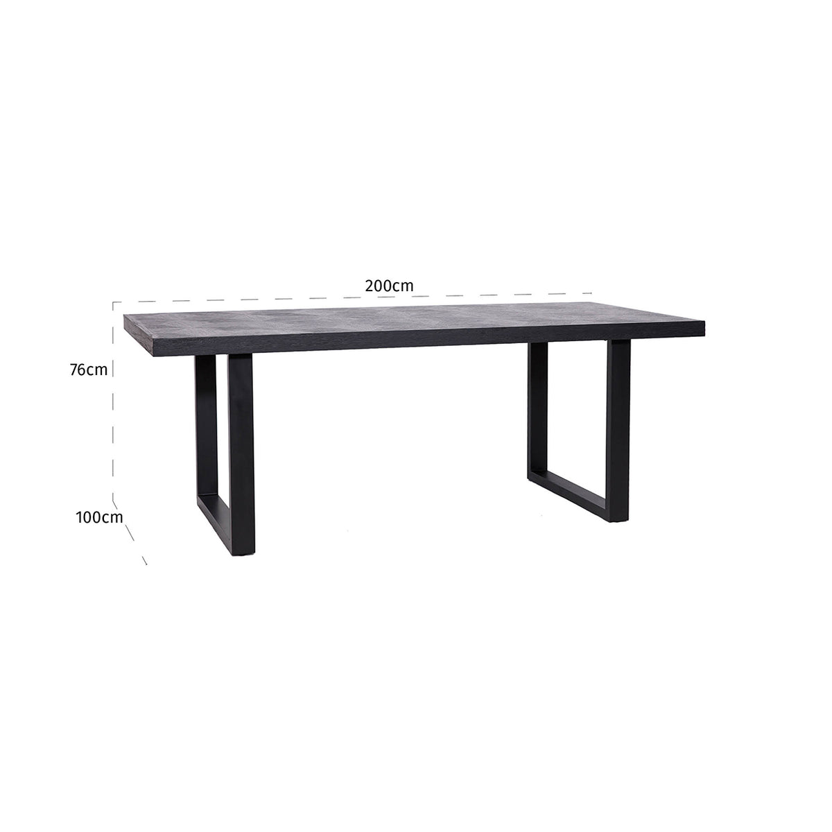 Eettafel Blax | Rechthoekig | Zwart Eikenhout