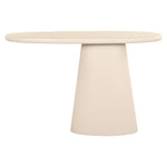 Sidetable Clayton beige mdf, vooraanzicht op witte achtergrond