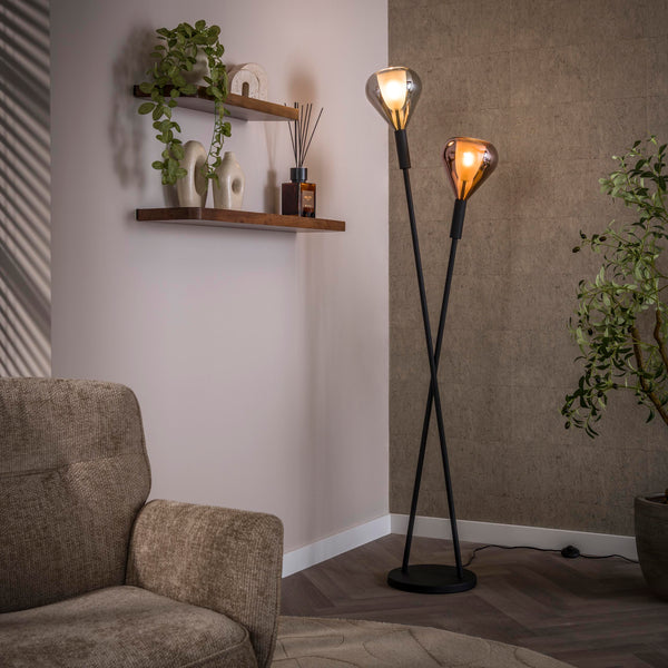Vloerlamp Olyx | Metaal Zwart