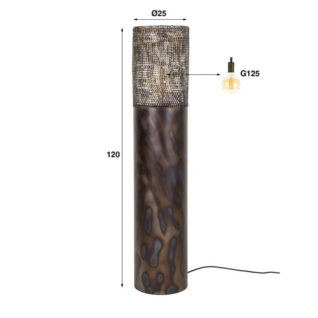 Vloerlamp Santiago | Metaal Grijs