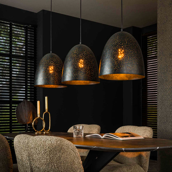 Hanglamp 3L Kosmos | Zwart Metaal