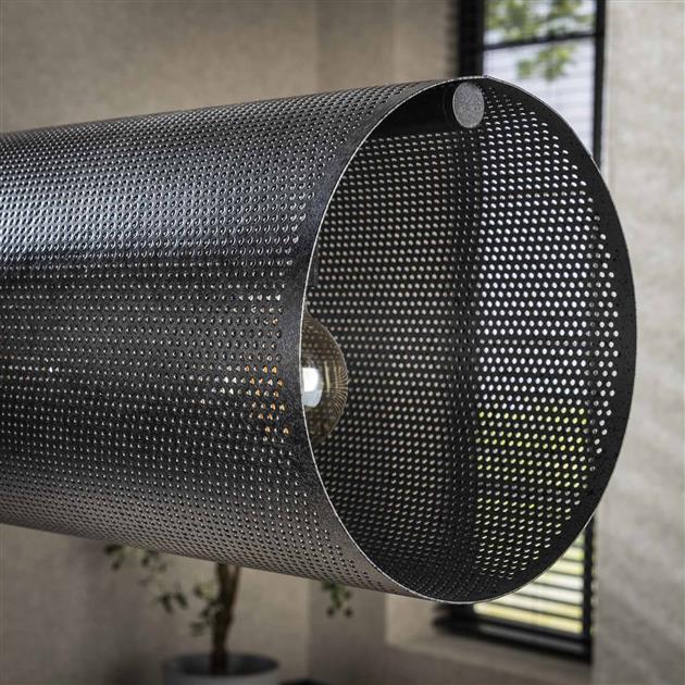 Hanglamp Anthea metaal grijs, detail van het materiaal