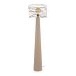Vloerlamp Curl beige, vooraanzicht op witte achtergrond