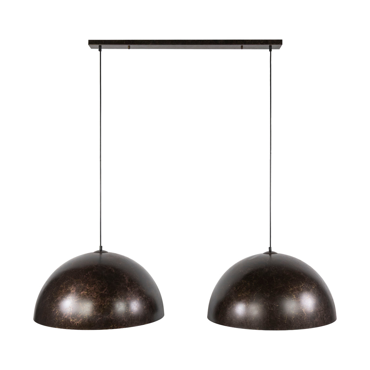 Hanglamp Dome | 2 lichts | Ø60cm | Urban bruin